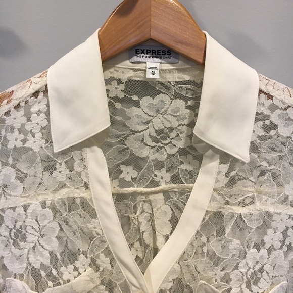 Express Lace Portofino Top VGUC - Picture 5 of 10